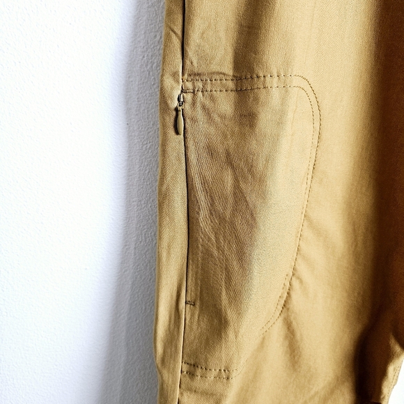 Prana Mustard Yellow Camel Capri Pants NWT - Picture 9 of 11